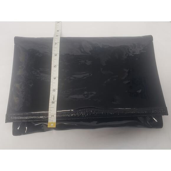 Vintage ANDE Black Evening Clutch w. Gold Strap Faux Leather Hand Bag Purse - Picture 8 of 10